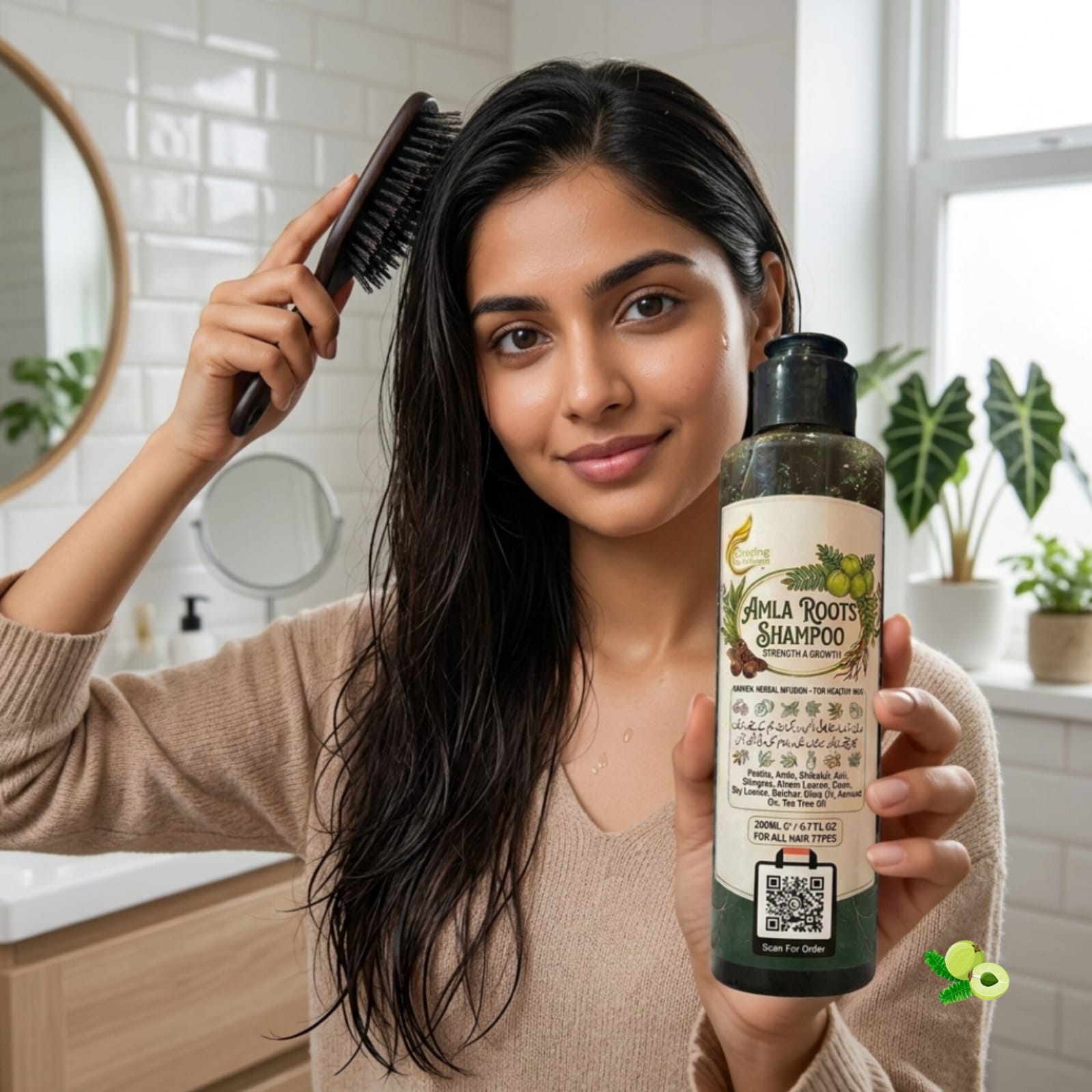 Amla Roots  Herbal Shampoo – For Stronger, Thicker & Healthier Hair –
